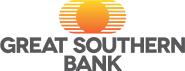 Great Southern Bank logo - sun image on top of dark gray text